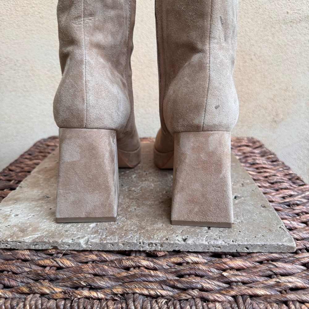 Dolce Vita Ulyses Beige Suede Ankle Boots Womens  8.5 - Picture 7 of 16